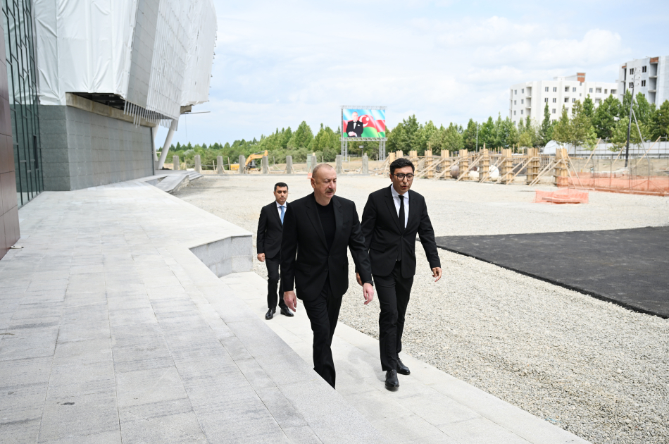 President Ilham Aliyev inspected construction progress of Yevlakh Olympic Sports Complex